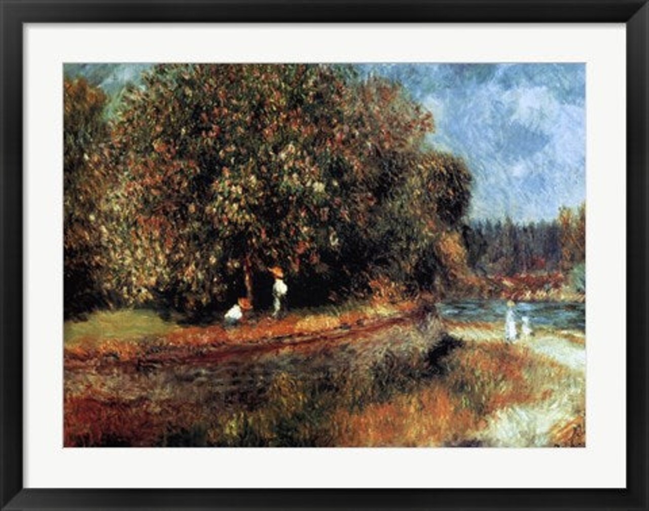 Framed Art Chestnut Tree in Bloom by Pierre-Auguste Renoir Wall Decor 18x24 Artwork